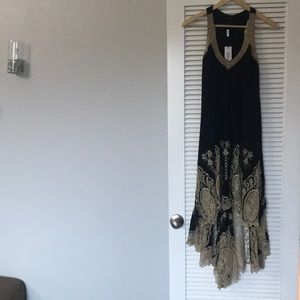 Black & Gold high/low classy dress